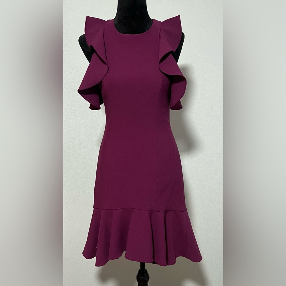 CINQ A SEPT Ruffle Midi Dress $495 Retail